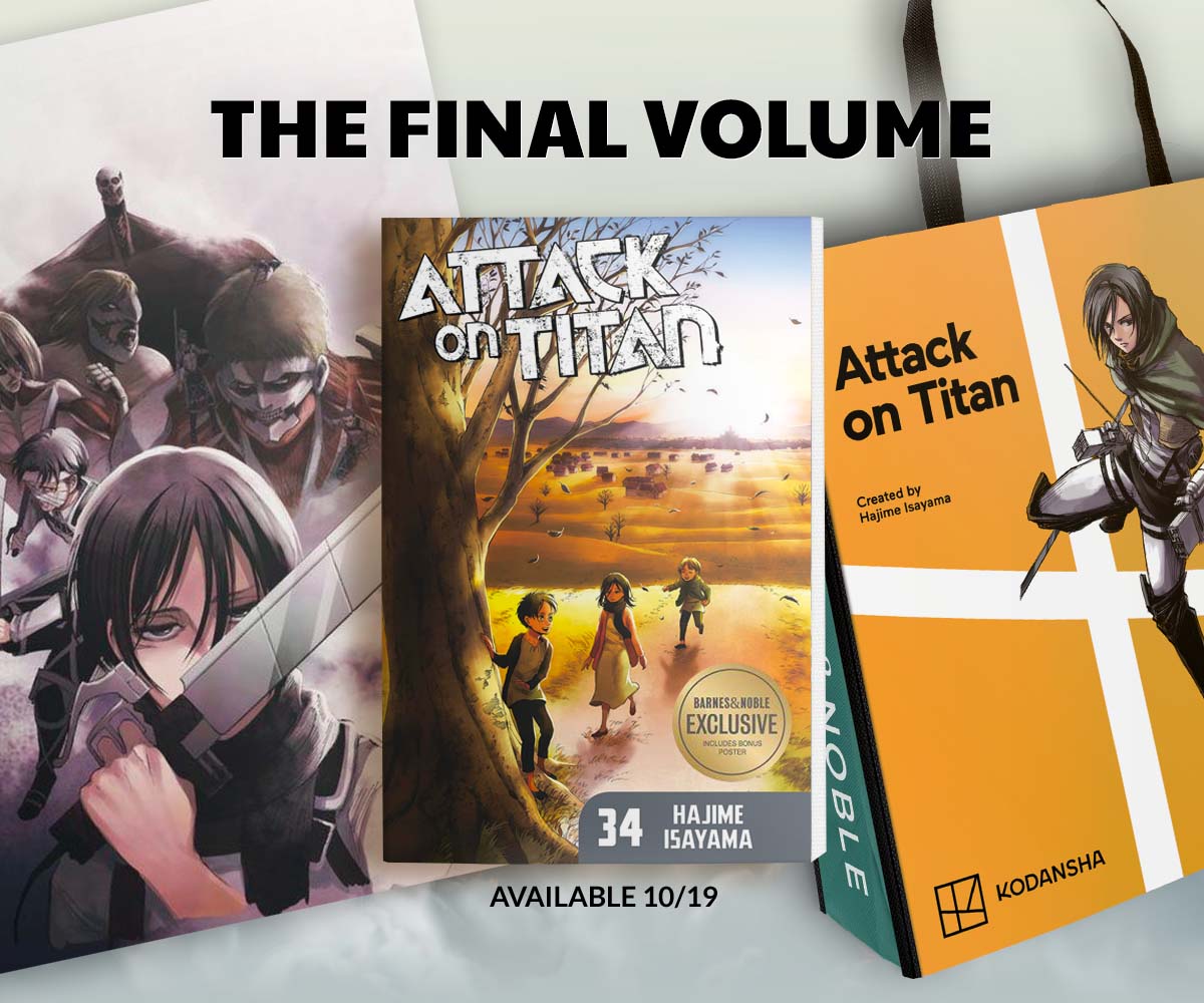 Attack on Titan Vol. 34 Ranks 3rd on NYT Comic Best-Seller List