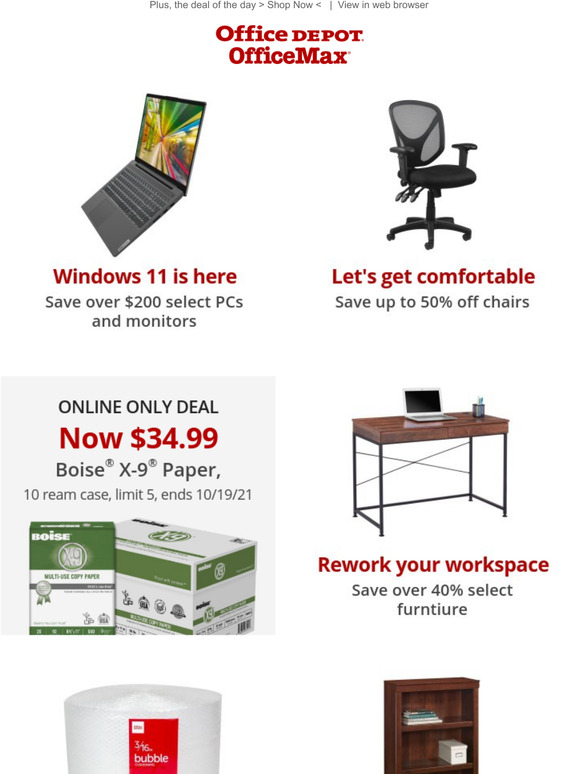 Office Depot® OfficeMax® Windows 11 Is Here, Save Over 200 Select PCs And Monitors... Milled