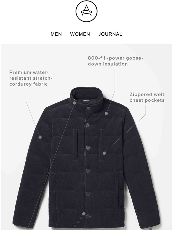 Aether The LimitedEdition, WaterResistant Dylan Corduroy Jacket Milled