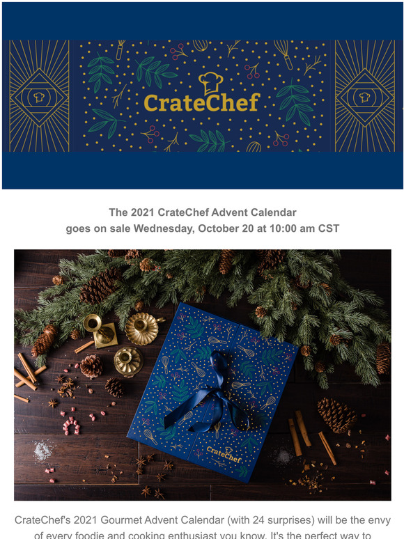 2021 CrateChef Advent Calendar Going on Sale Soon!