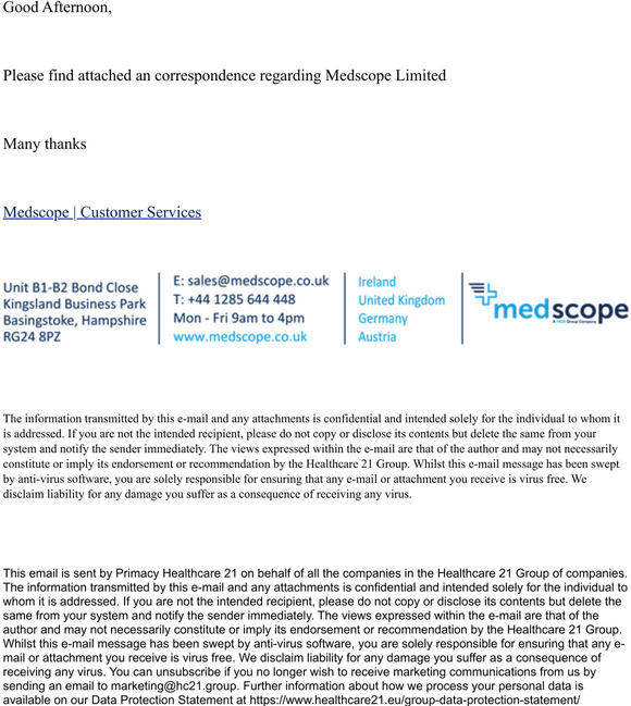 Announcement Medscope