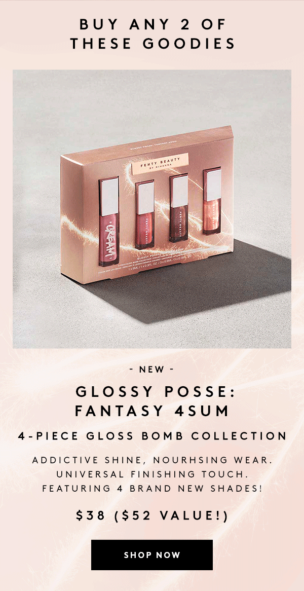 Fenty Beauty + FENTY Glossy Posse Fantasy 4Sum 4-Piece Gloss Bomb Set