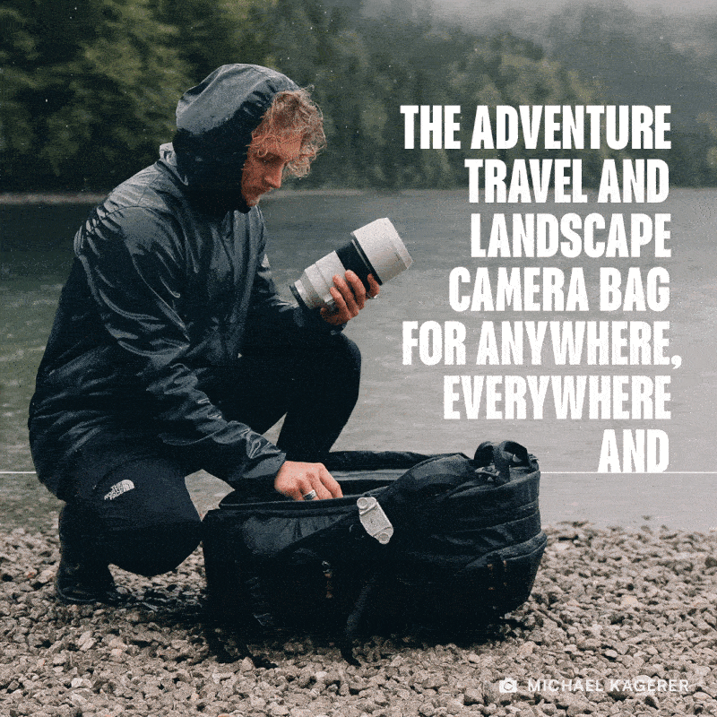 The adventure travel and landscape camera bag for anywhere, everywhere, and NOWHERE