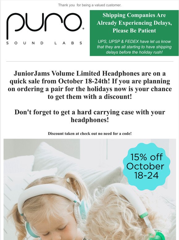 JuniorJams On Quick Sale For 1 Week!