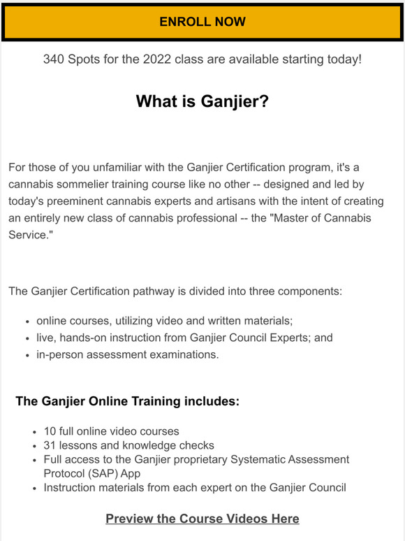 Green Flower Media Ganjier Enrollment Opens Today, Milled
