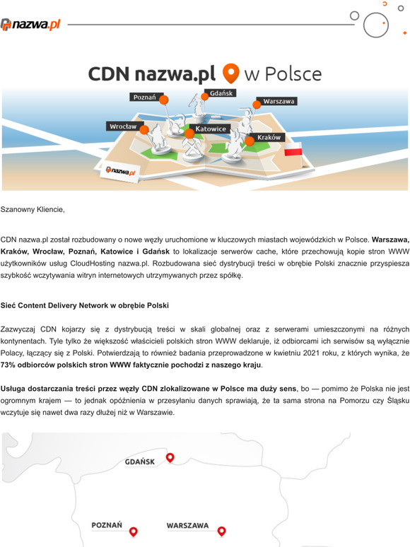 CDN nazwa.pl w Polsce