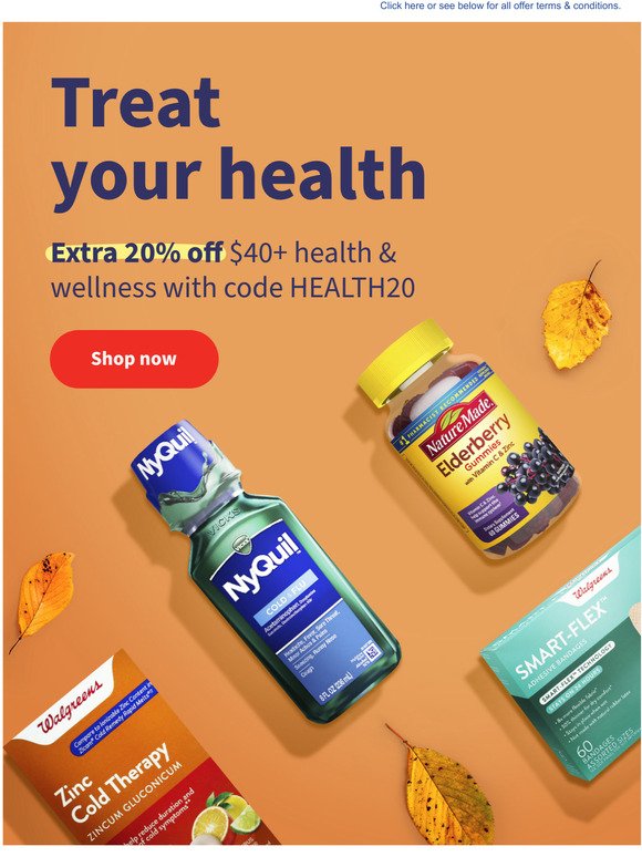 Were so extra, were giving you an EXTRA 20% off health & wellness