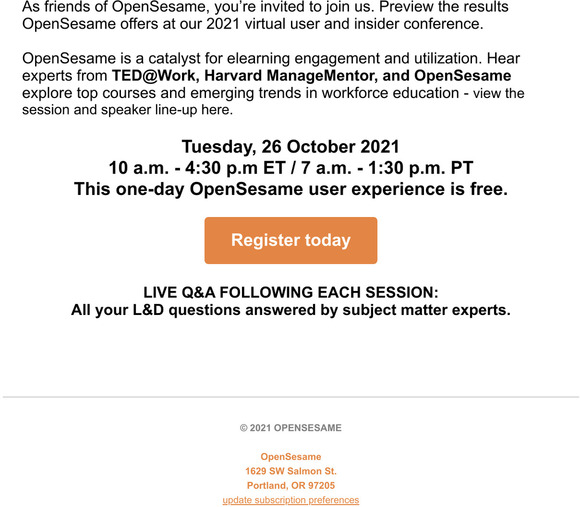 Will you join us? One-day, virtual user & insider conference: