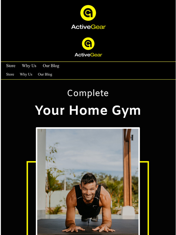 Complete your home gym + 15% OFF.