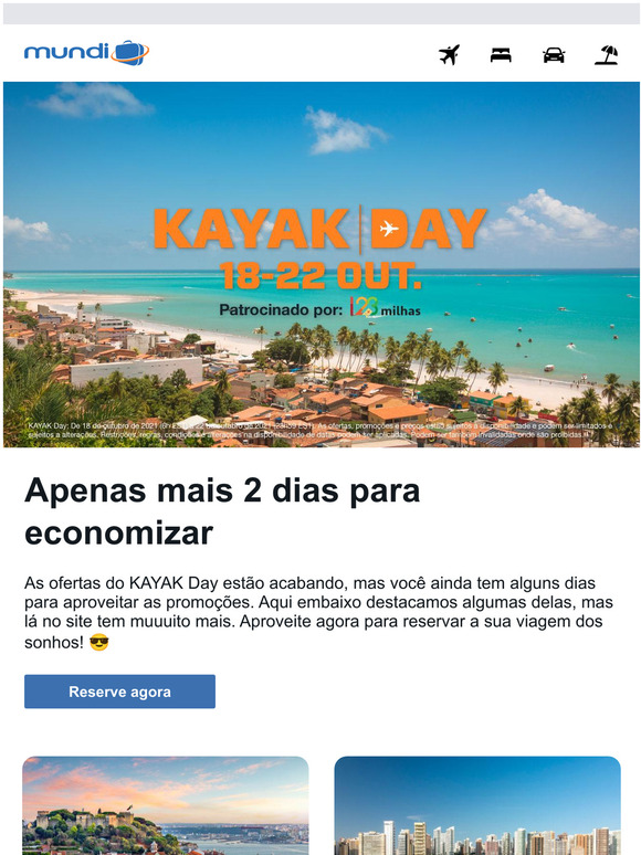 Ofertas de viagem: ltimos dias