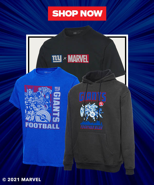 New York Giants Shop Exclusive Giants x Marvel merchandise now