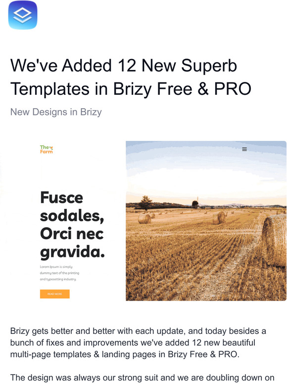 You'll Love The New Designs We Added in Brizy