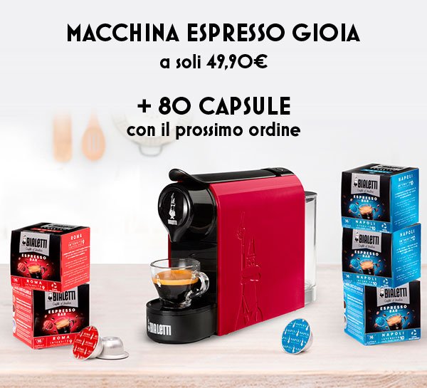 Bialetti Shop: Macchina Gioia+ 80 capsule a solo 49,90