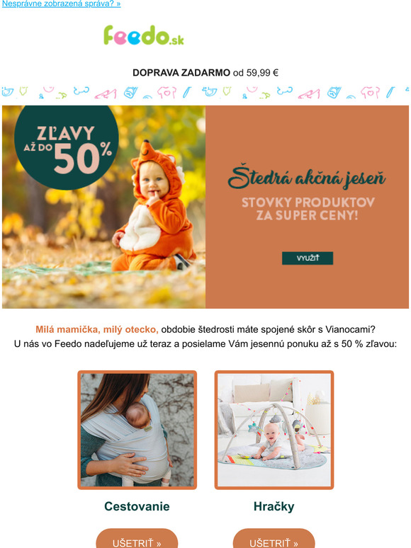 VPREDAJ stoviek produktov a s 50 % zavou