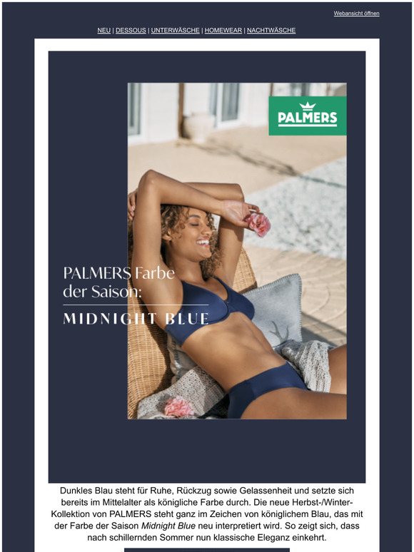  Die neue PALMERS-Farbe der Saison: Midnight Blue