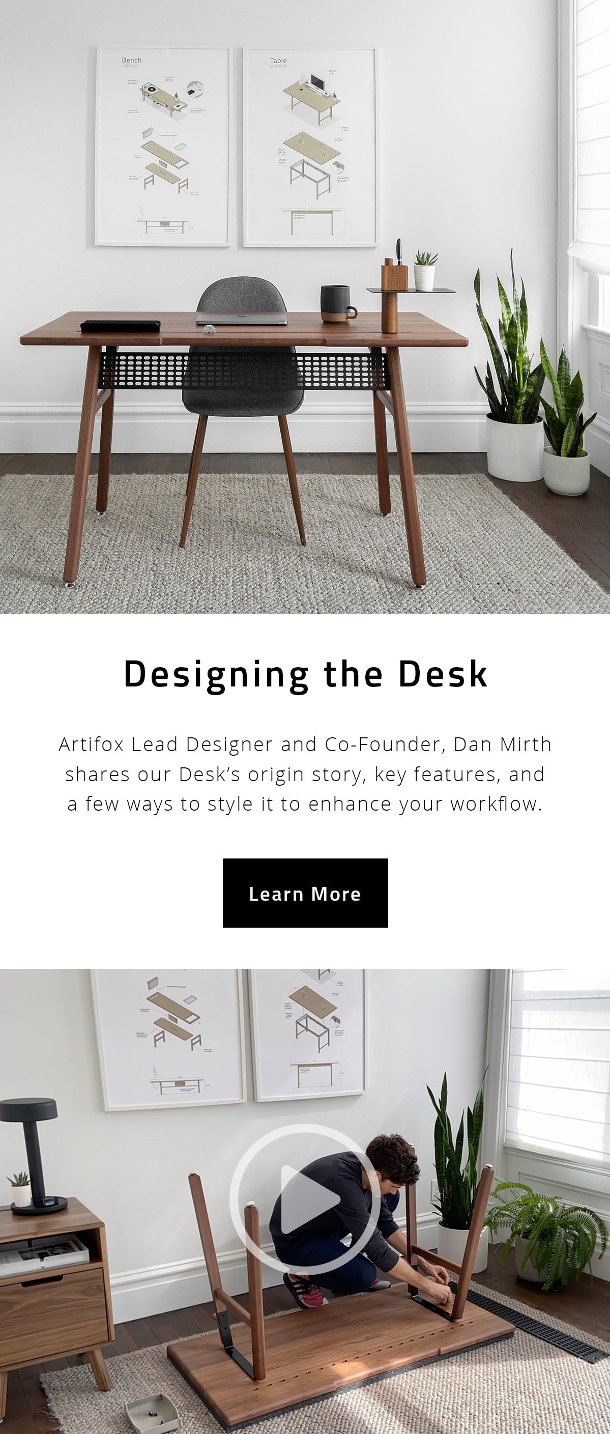 Behind the Design Walnut Desk