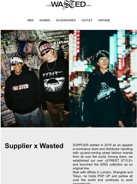 Supplier x Wasted - New collaboration