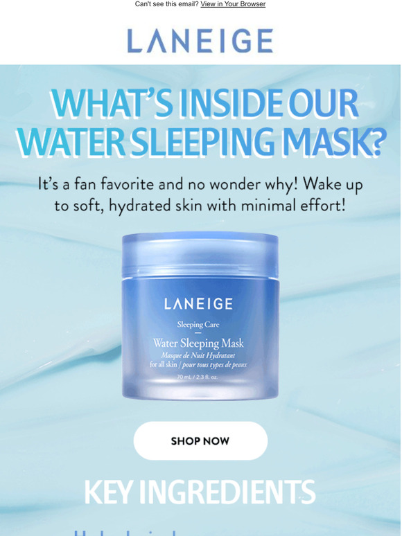 Laneige Why do we have the best sleeping mask? Milled