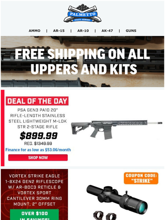 Palmetto State Armory Vortex Strike Eagle 1 8 & Mount Coupon Code Deal