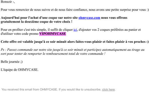 Re: votre coque gratuite -