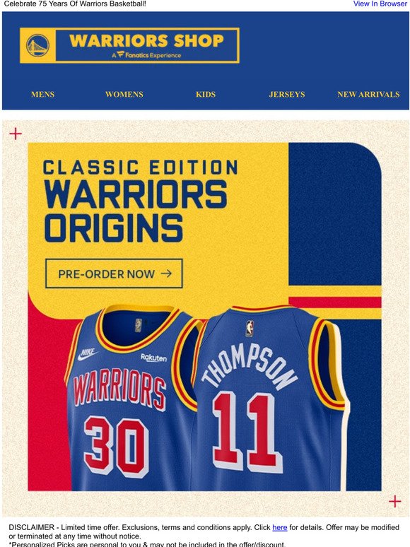 warriors origins jersey curry