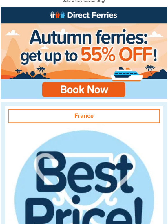 Direct Ferries (UK) Autumn ferries get up to 55 OFF! Milled