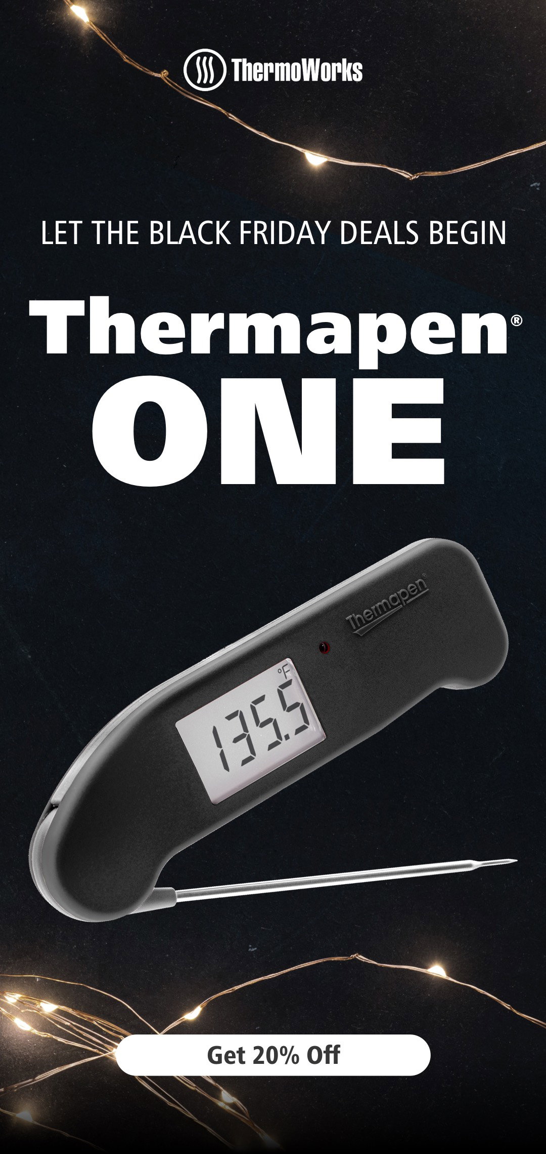 25% Off Black or Green Thermapen ONE - ThermoWorks