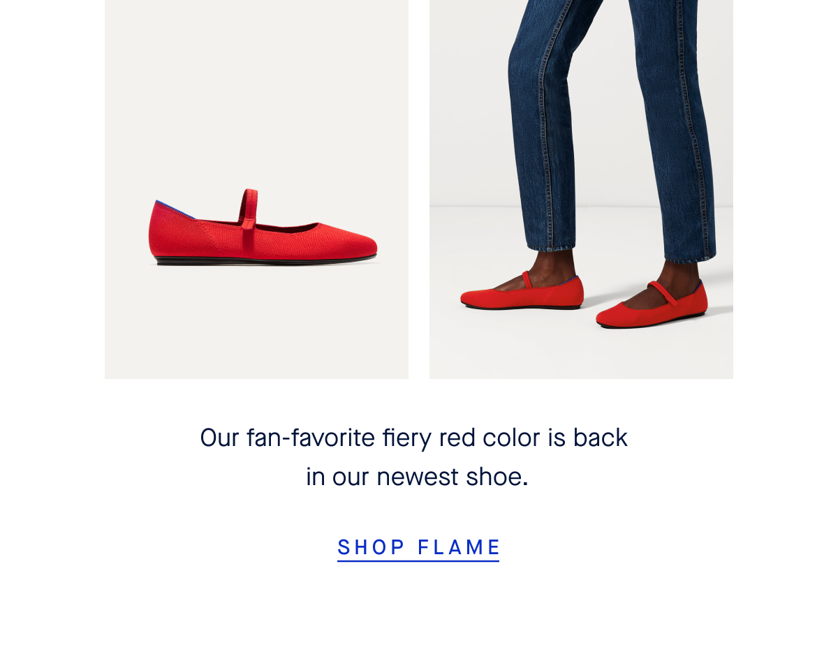 For fall, we're betting big on fiery-red pieces, flat shoes