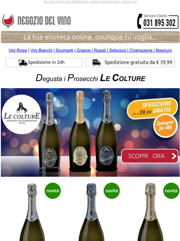 Negoziodelvino - Prosecco LE COLTURE, Lambrusco & TENUTA LUISA