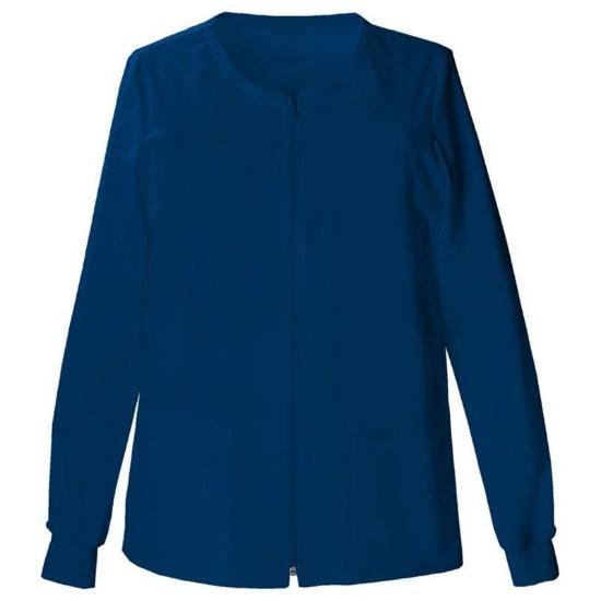 Cherokee Workwear Stretch Women's Zip Front Warm Up Scrub Jacket