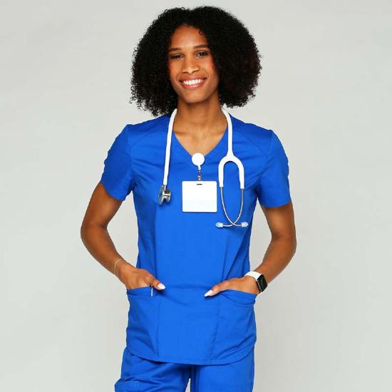 Rx Gear Stretch Women's Classic V-Neck Scrub Top