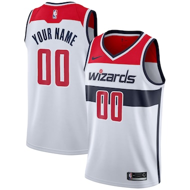 Men's Nike White Washington Wizards 2020/21 Swingman Custom Jersey - Association Edition
