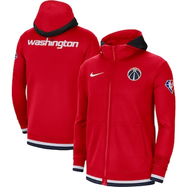 Men's Nike Red Washington Wizards 75th Anniversary Performance Showtime Hoodie Full-Zip Jacket