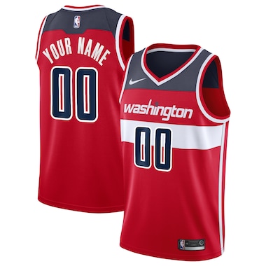 Men's Nike Red Washington Wizards 2020/21 Swingman Custom Jersey - Icon Edition