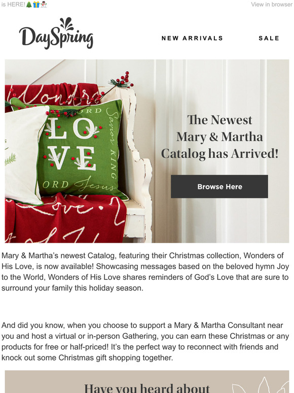 DaySpring The Mary & Martha Christmas Catalog Milled