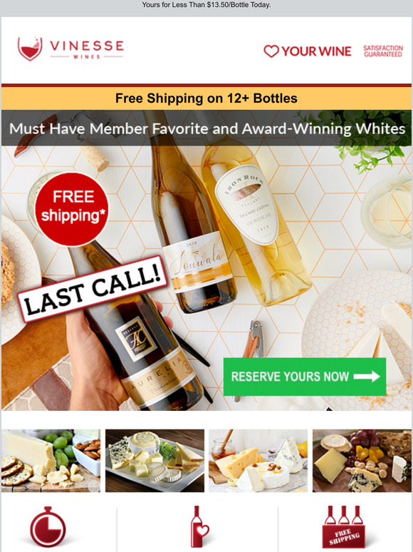 Last Chance-Must Have Member Favorite and Award-Winning Whites: Prized Vermentino, Verdejo & 91 Point Rated Chardonnay for Fall