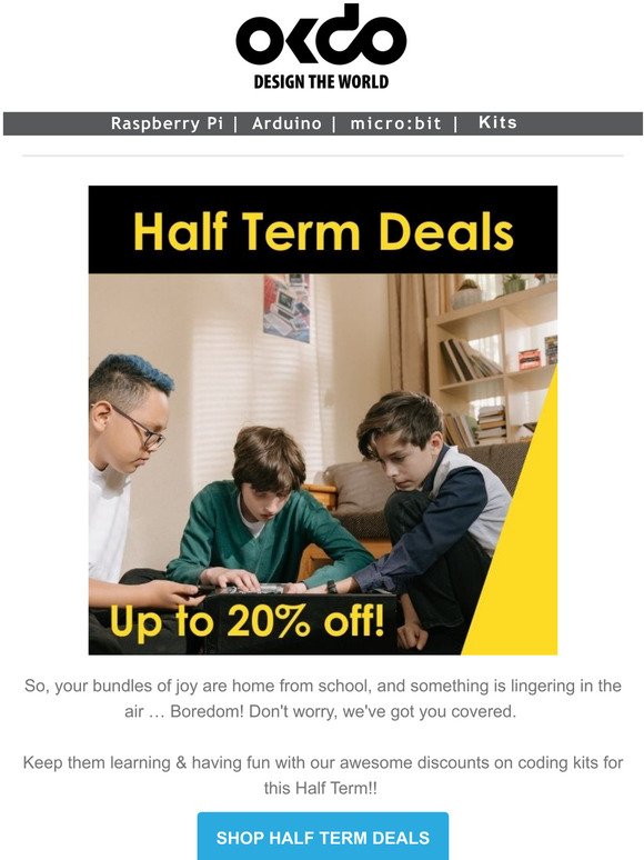 Half Term Deals are here