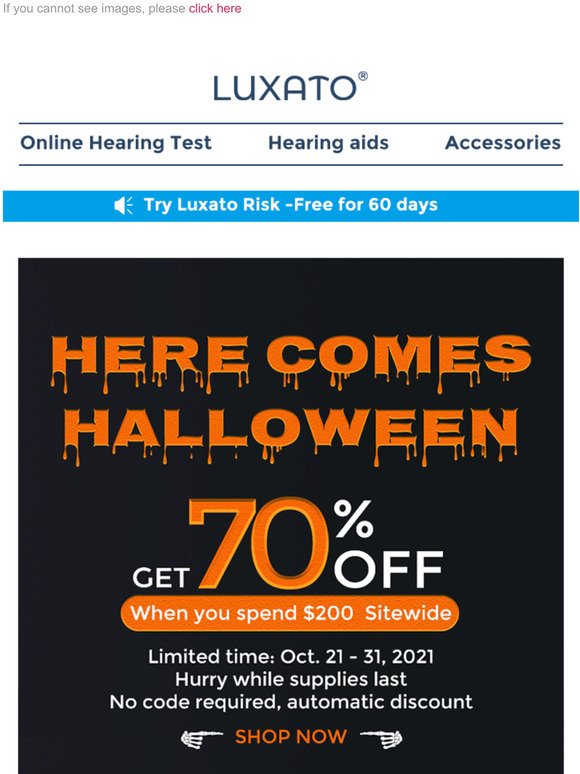 70% off on Sitewide- Halloween sales