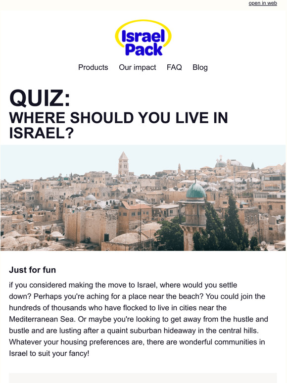 QUIZ: Which Israeli city should you live in?