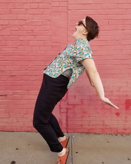 MaeveMakes in her Style Arc Blaire Shirt