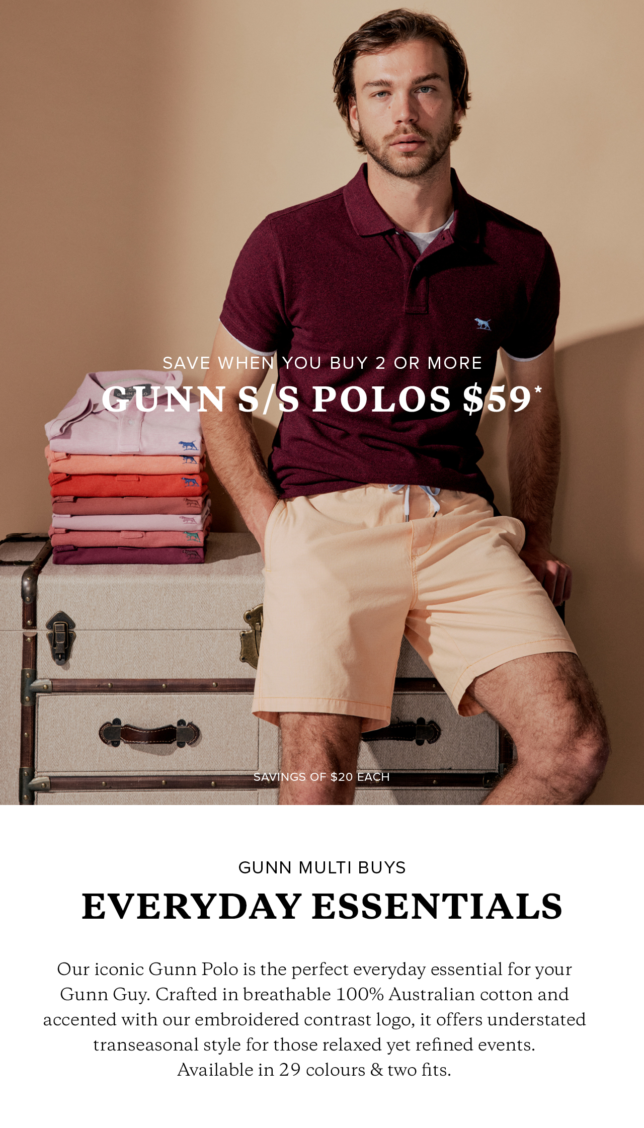 Rodd & Gunn US: -our iconic Gunn Polo available in 29 colours | Milled