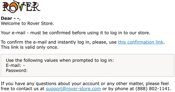 Account confirmation for --