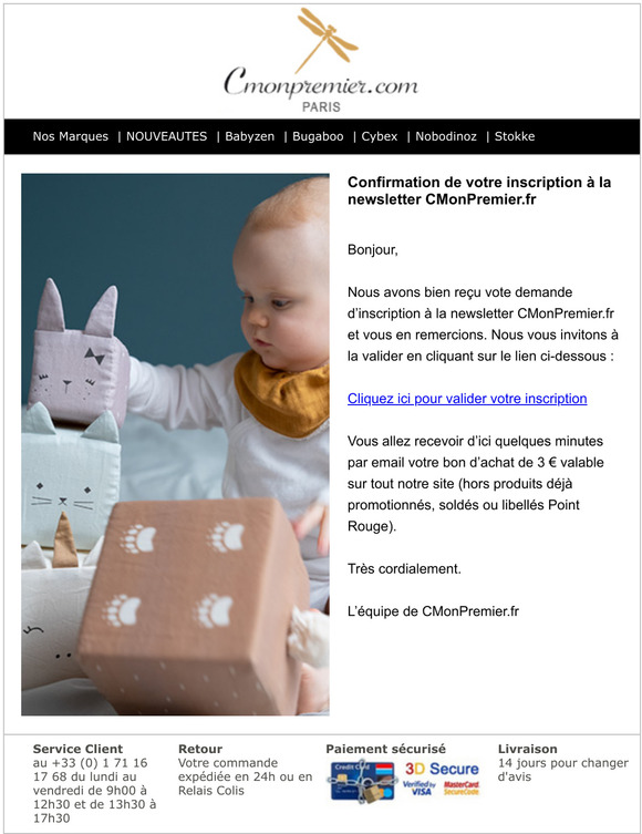 Confirmation de votre inscription  la newsletter CMonPremier.fr