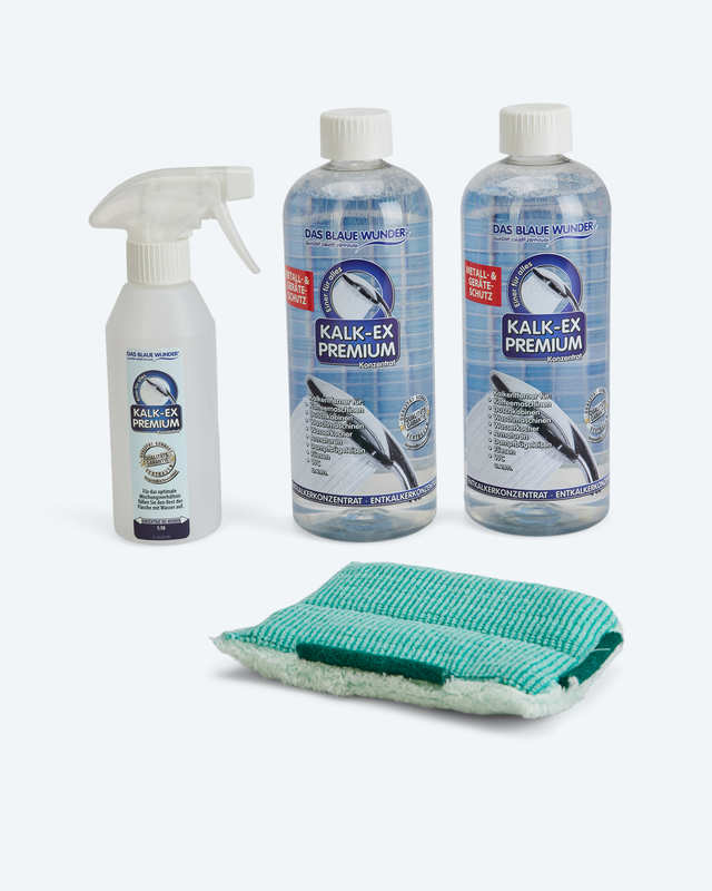 Kalk-Ex Premium, 2x 750 ml, mit Fliesenschwamm & Flasche