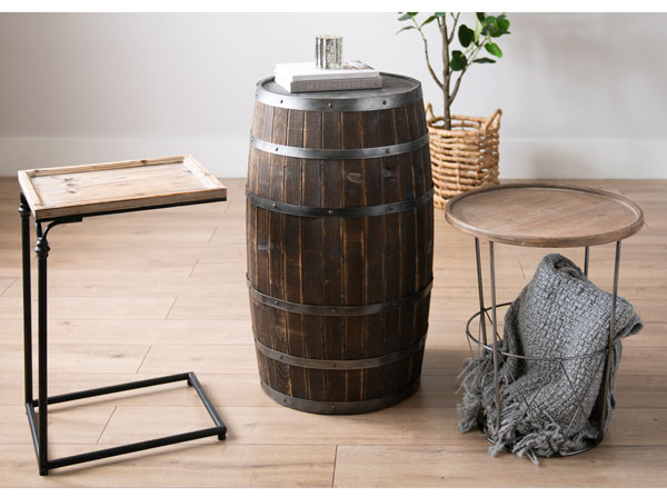 barrel end table kirklands