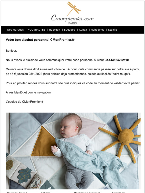 Votre bon d'achat personnel CMonPremier.fr