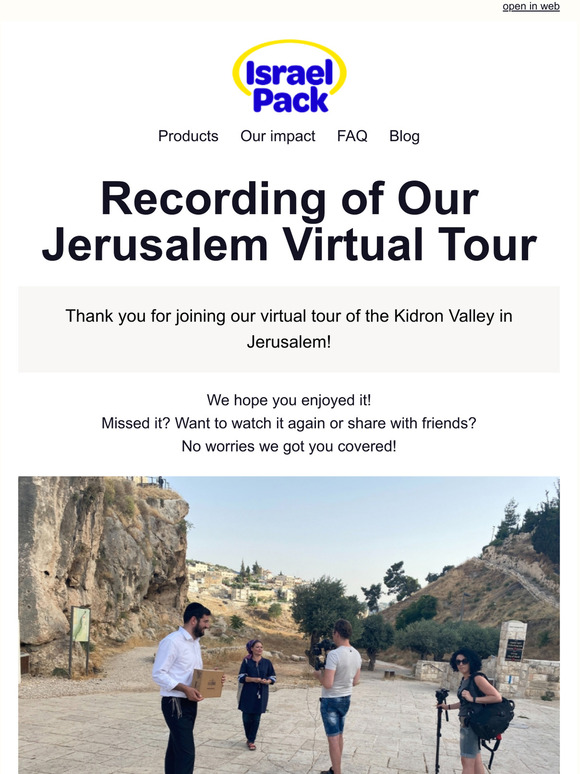 Recording of Our Jerusalem Virtual Tour
