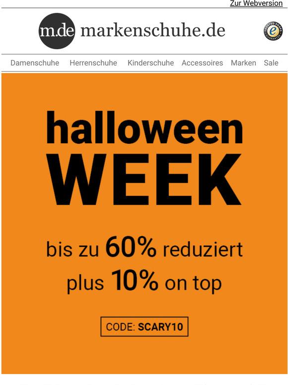 Halloween Week  bis zu 60% + 10% on top