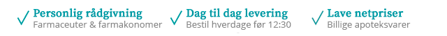 Lige til døren - Personlig rådgivning - Danmarks online apotek