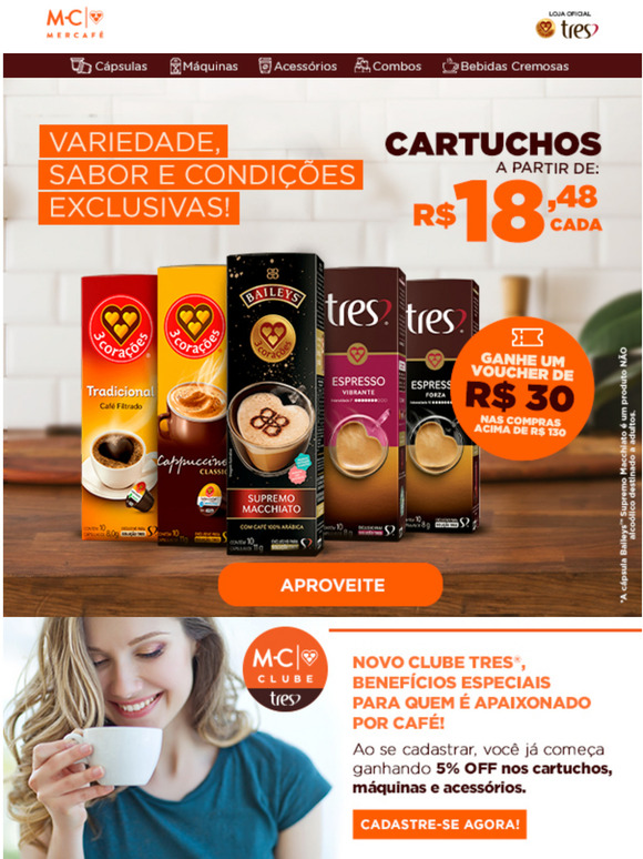 Cpsulas a partir de R$18,48 + Voucher de R$30!
